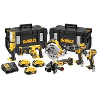 DeWalt DCK623P3 (шуруповерт, винтоверт, циркулярка, болгарка, сабельная пила, фонарь, 3 АКБ, кейс)