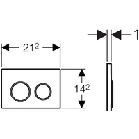 Geberit Omega 20 115.085.KM.1 (черный/хром глянцевый) Image #2