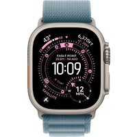 Apple Watch Ultra 3 LTE 49 мм (титановый корпус, природный/голубой, текстильный ремешок размера S) Image #2