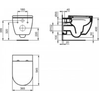 Ideal Standard Elisse Rimless с сиденьем Soft-Close T569201 Image #11