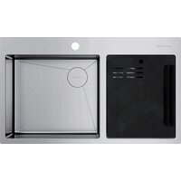 Omoikiri Akisame 86-2 Side in (нержавеющая сталь)